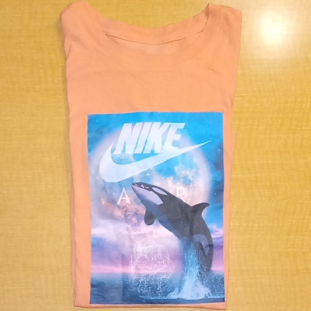 Nike Orange Graphic Short Sleeve Tee